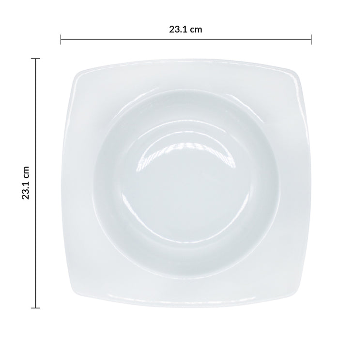 Plato Sopa Cuadrado 15 Oz (443ml) 23.1 cm Asia