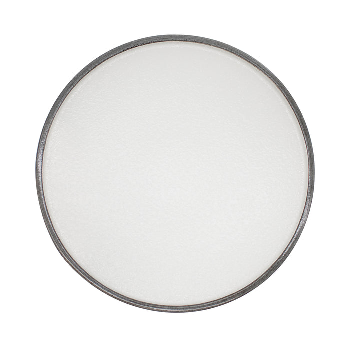 Plato Coupe C/Borde 28 cm Basalto Blanco Arrecife