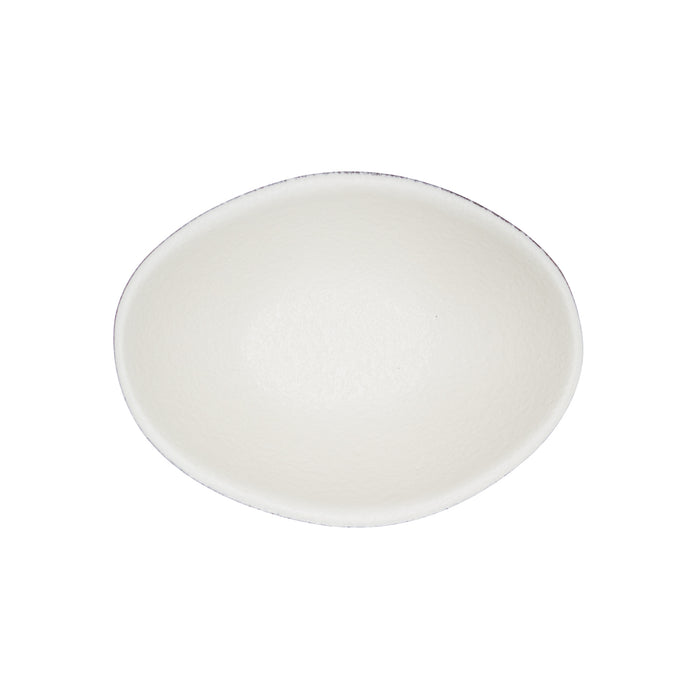 Bowl Asimétrico 11 Oz (326ml) 17x13 cm Basalto Blanco Arrecife