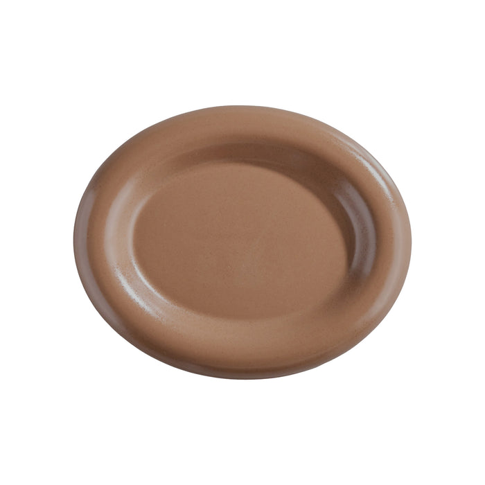 Plato Ovalado Borde 19x15.5 cm Cafe Moca Eterea
