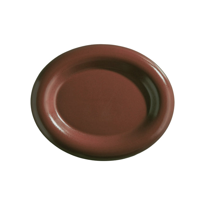 Plato Ovalado Borde 19x15.5 cm Cafe Terracota Eterea
