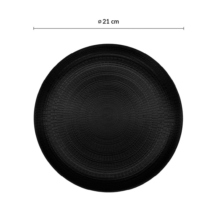 Plato Coupe 21 cm Negro Modulo Nature