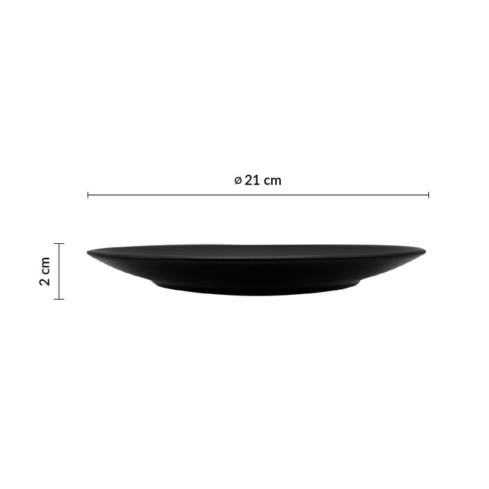 Plato Coupe 21 cm Negro Modulo Nature