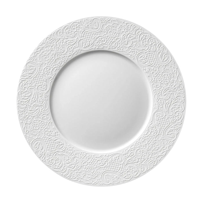 Plato Trinche 32.1 cm Porcelana Blanca Couture