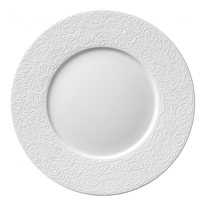 Plato Trinche 32 cm Porcelana Blanca Couture