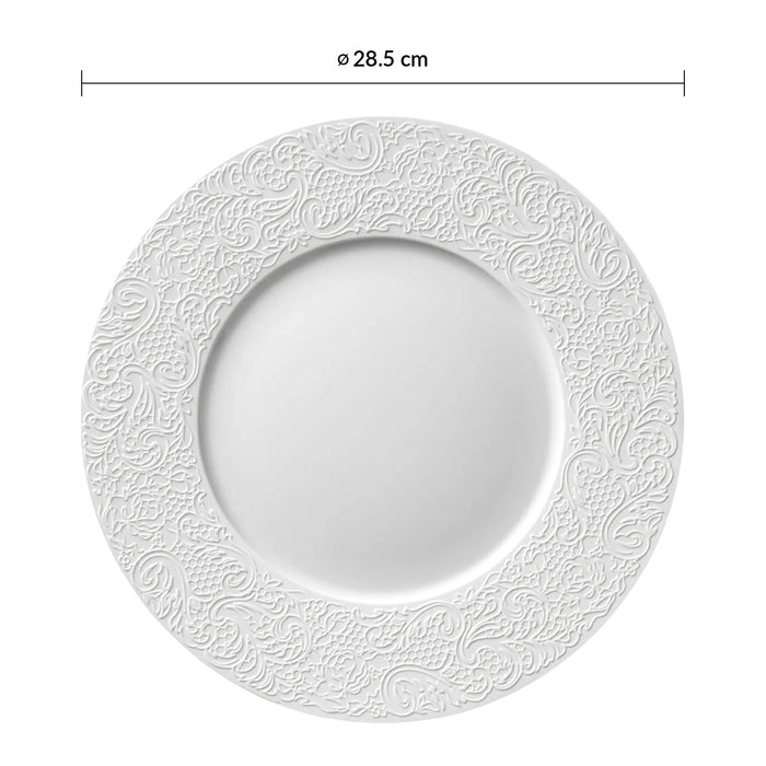 Plato Trinche 28.5 cm Porcelana Blanca L Couture