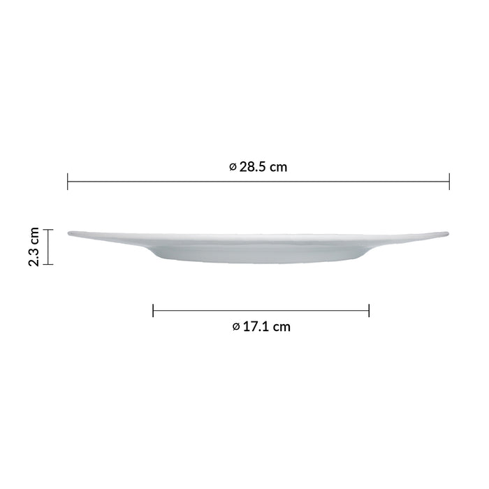 Plato Trinche 28.5 cm Porcelana Blanca L Couture