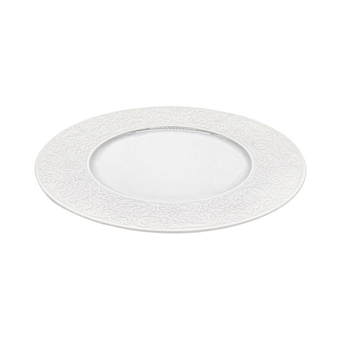 Plato Trinche 28.5 cm Porcelana Blanca L Couture