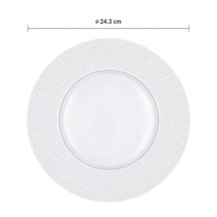 Plato Trinche 24.3 cm Porcelana Blanca L Couture