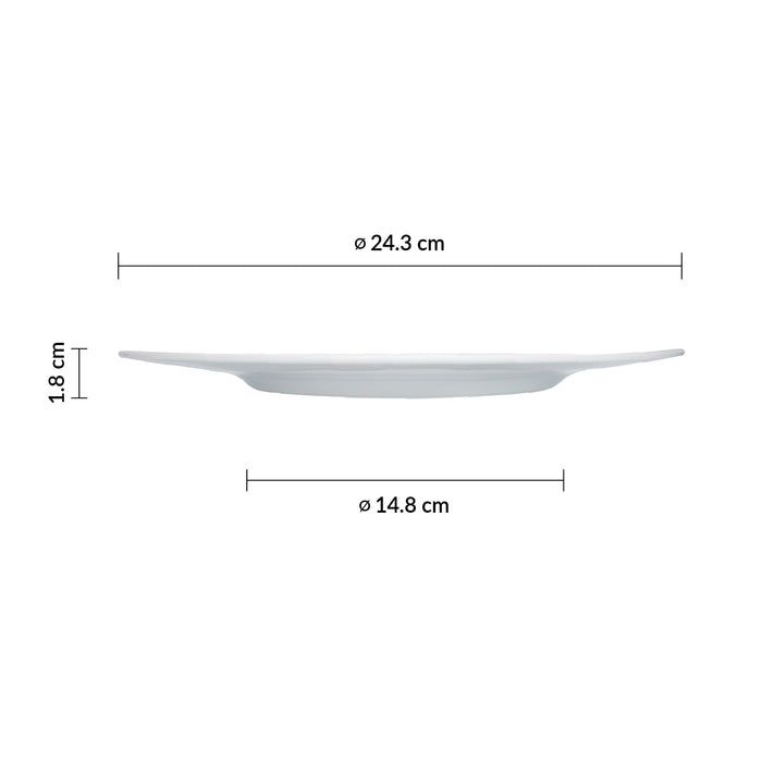 Plato Trinche 24.3 cm Porcelana Blanca L Couture