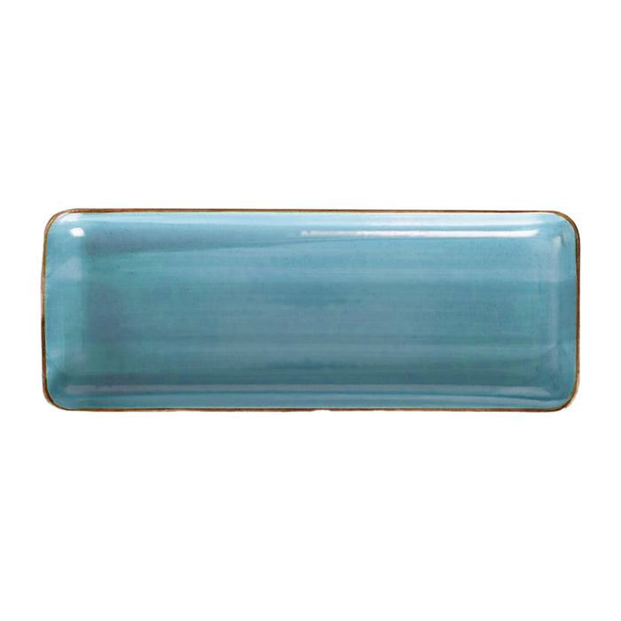 Charola Rectangular 36.4x13.9 cm Azul Artisan