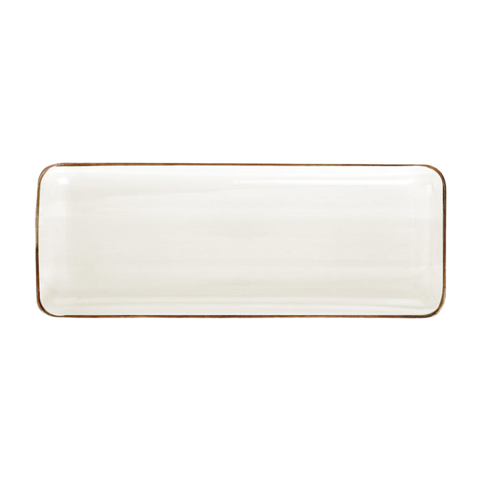 Charola Rectangular 36.4x13.9 cm Beige Artisan