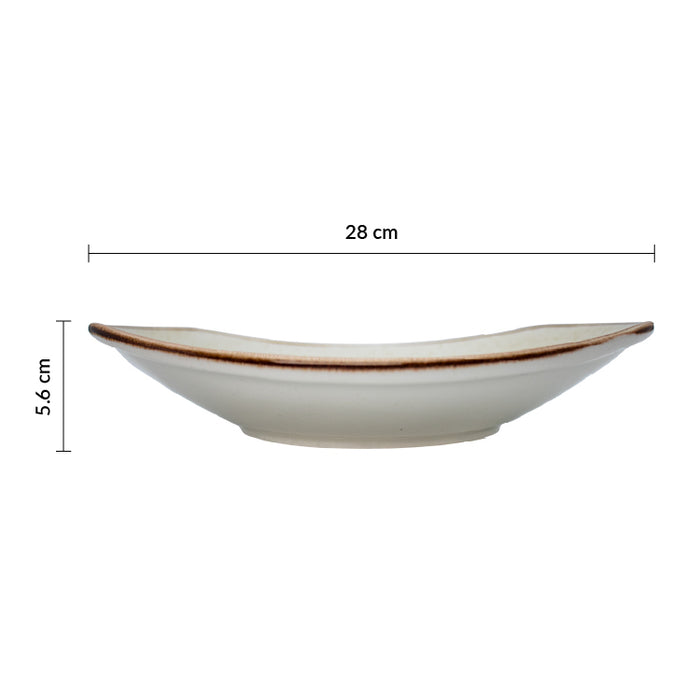 Bowl Cuadrado 33 Oz (974ml) Beige Artisan