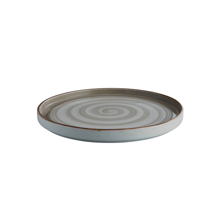 Plato C/Borde Alto 20 cm Gris Artisan