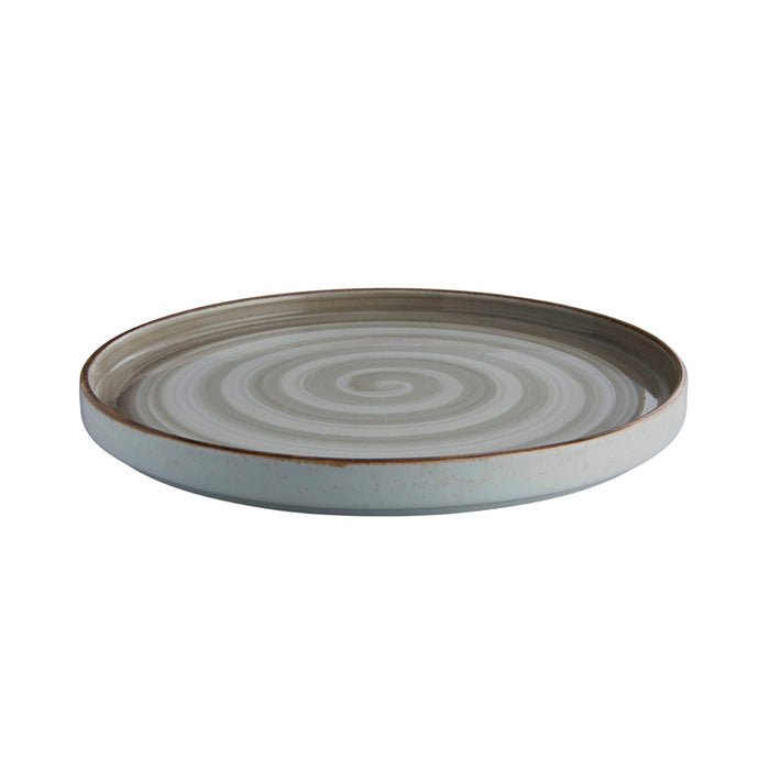 Plato C/Borde Alto 28 cm Gris Artisan