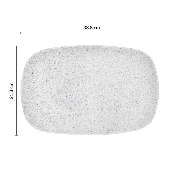 Charola Rectangular 33.8x21.3 Cm Blanco Orion Cosmos