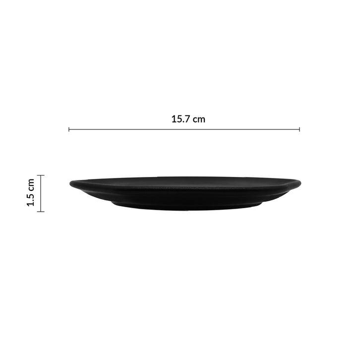 Plato Organico Coupe 15.7 Cm Negro Pluton Cosmos