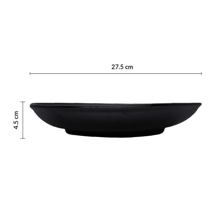 Bowl Coupe 1 Lt 27.5x4.5 Cm Negro Pluton Cosmos