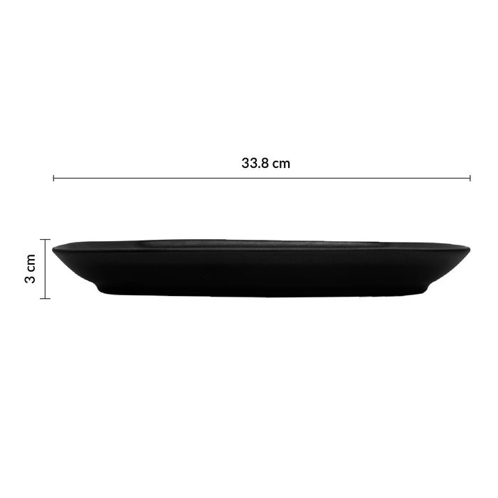 Charola Rectangular 33.8x21.3 cm Negro Pluton Cosmos
