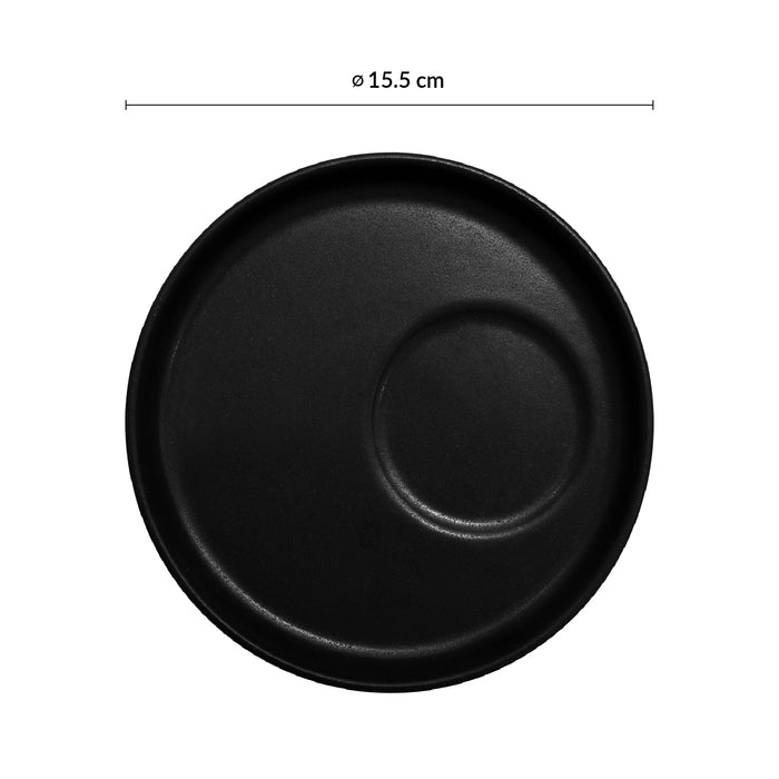 Plato Taza 15.5 cm Negro Pluton Cosmos