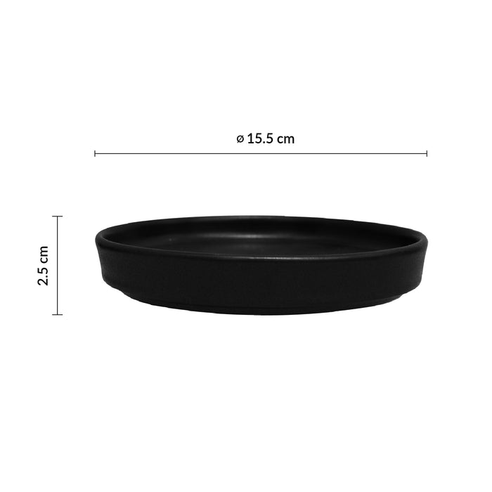 Plato Taza 15.5 cm Negro Pluton Cosmos