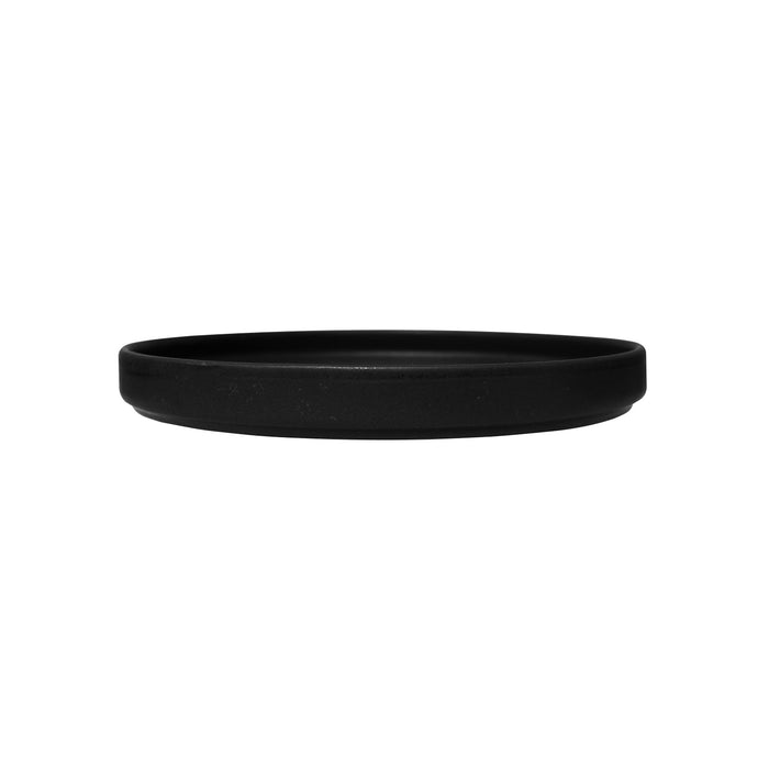 Plato Trinche con Borde Alto Apilable 20.4 cm Negro Pluton Rustic