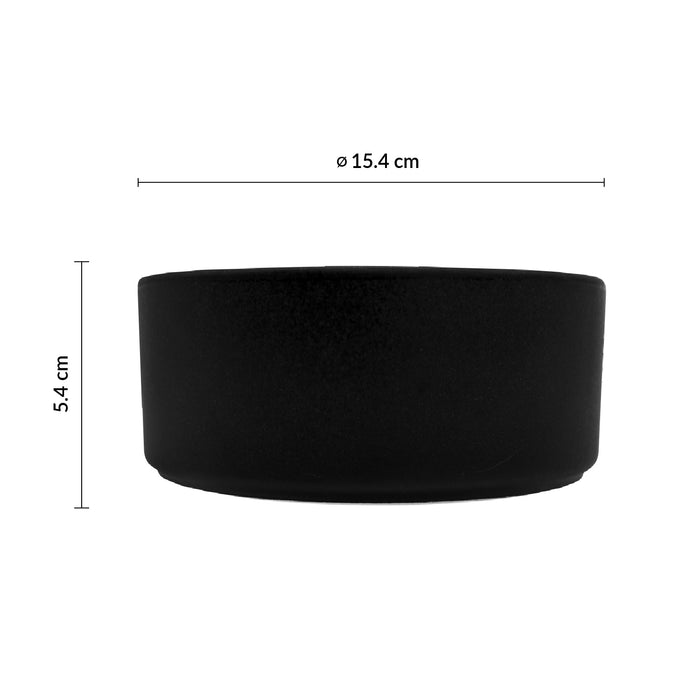 Bowl Apilable 18 Oz (533ml) Negro Pluton Rustic