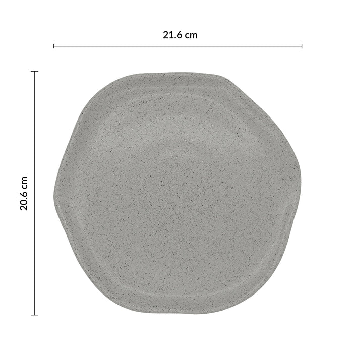 Plato Organico Coupe 21.6 Cm Gris Moon Cosmos