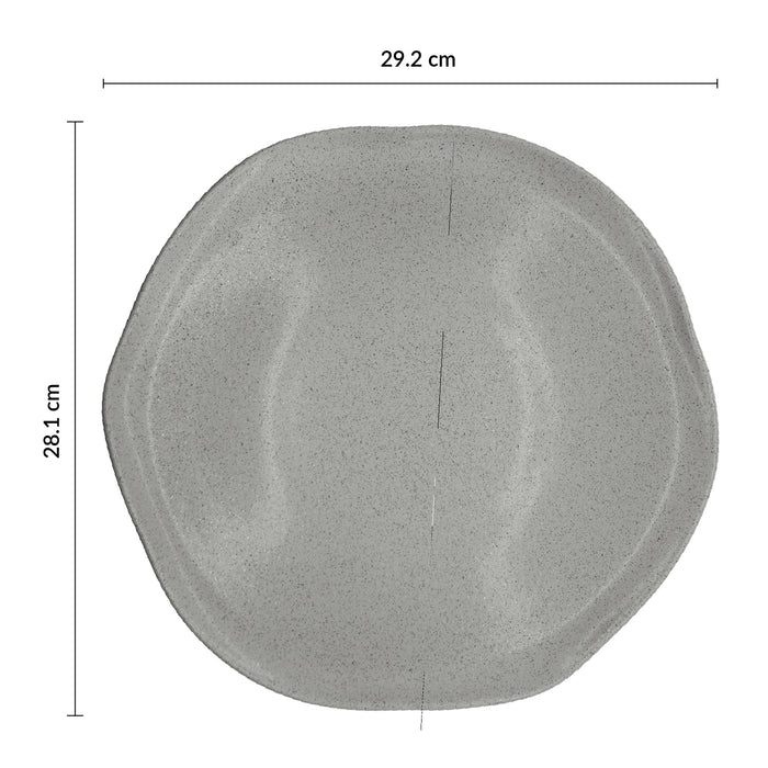 Plato Organico Coupe 29.2 Cm Gris Moon Cosmos