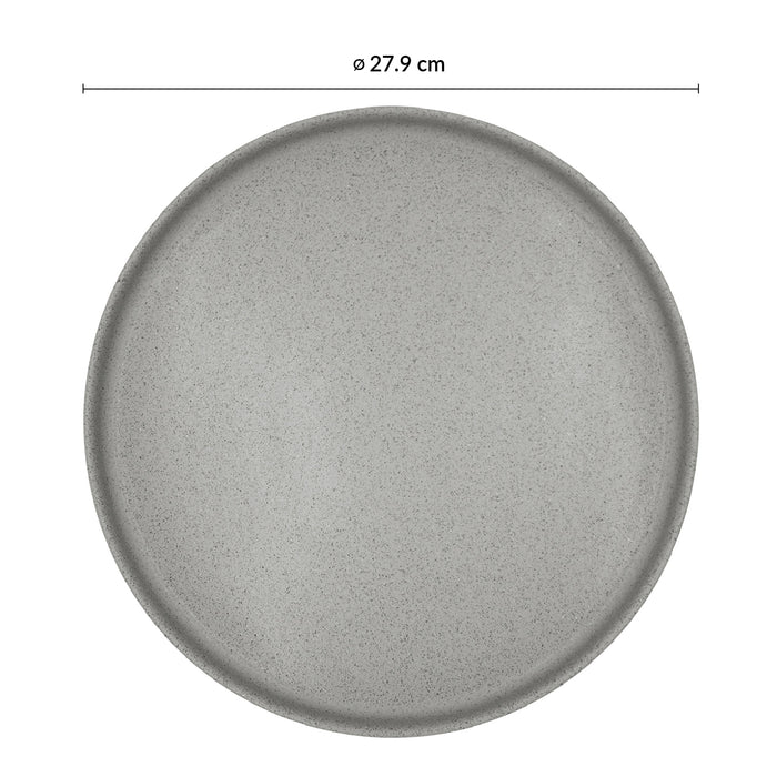 Plato Trinche con Borde Alto Apilable 27.9 cm Gris Moon Rustic