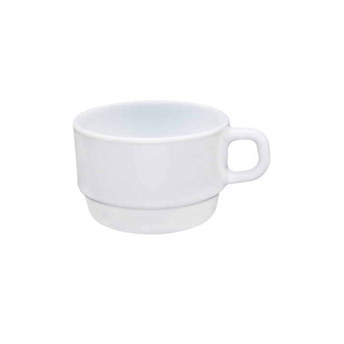 Taza Café Apilable 7 3/8 Oz (217ml) Vidrio Blanco Careware