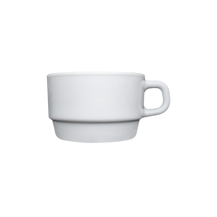 Taza Café Apilable 7 3/8 Oz (217ml) Vidrio Blanco Careware