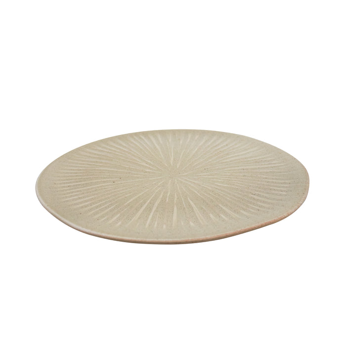 Plato Plano Erizo 28 cm Crema Copal Uni
