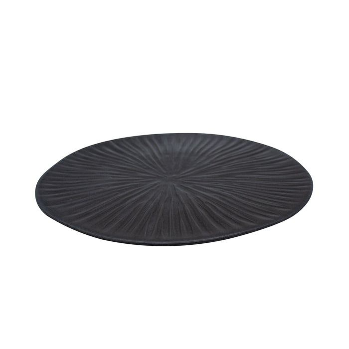 Plato Plano Erizo 28 cm Negro Ceniza Uni