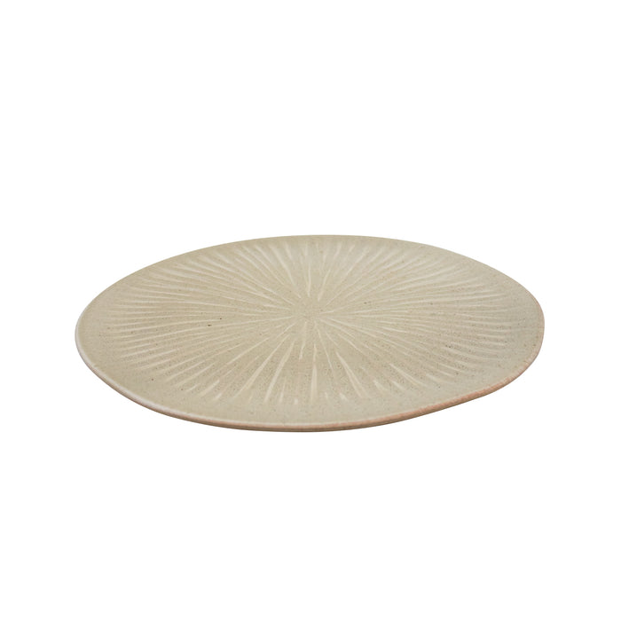 Plato Plano Erizo 25 cm Crema Copal Uni