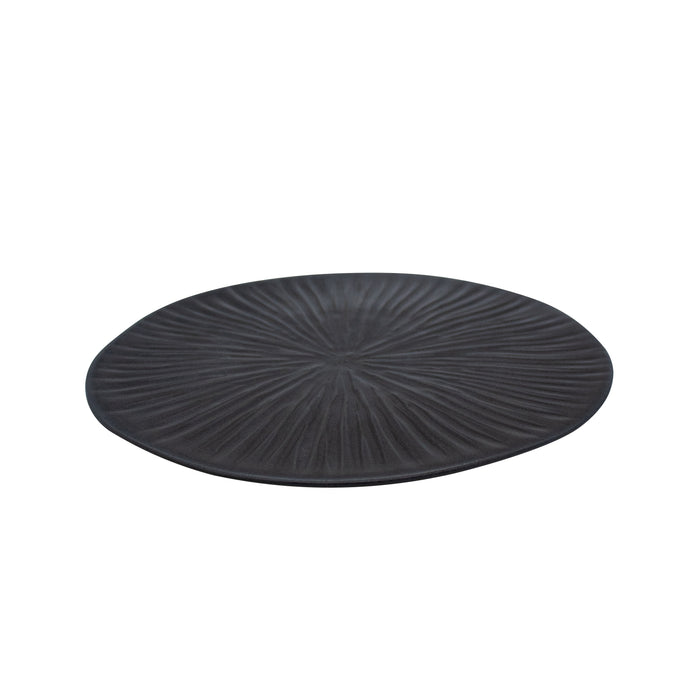 Plato Plano Erizo 25 cm Negro Ceniza Uni