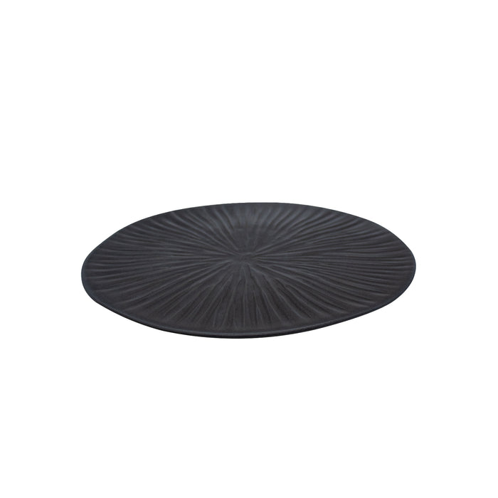 Plato Plano Erizo 20 cm Negro Ceniza Uni