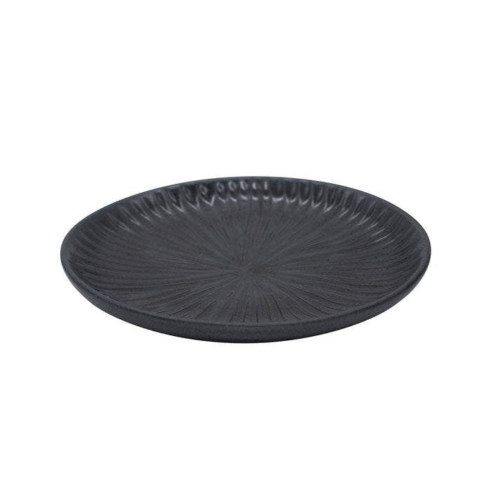 Plato Borde Alto Erizo 25 cm Negro Ceniza Uni