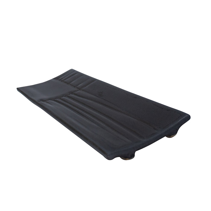 Charola Rectangular 35.5x11.5 cm Negro Ceniza Uni