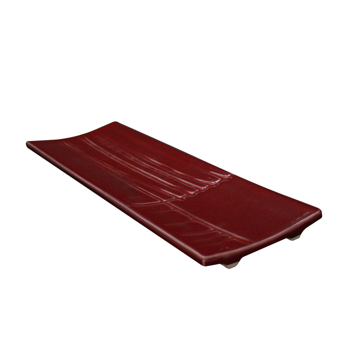 Charola Rectangular 35.5x11.5 cm Rojo Brillante Aka Uni