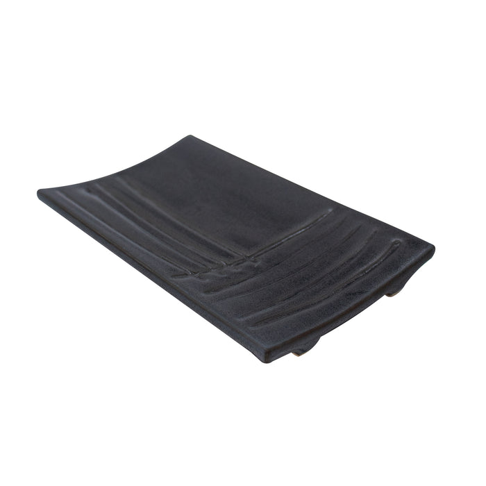 Charola Rectangular 20x11.5 cm Negro Ceniza Uni