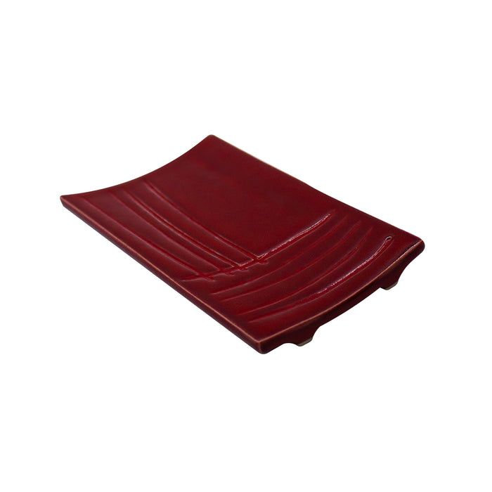 Charola Rectangular 20x11.5 cm Rojo Brillante Aka Uni