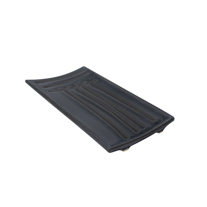 Charola Rectangular 27x11.5 cm Negro Ceniza Uni