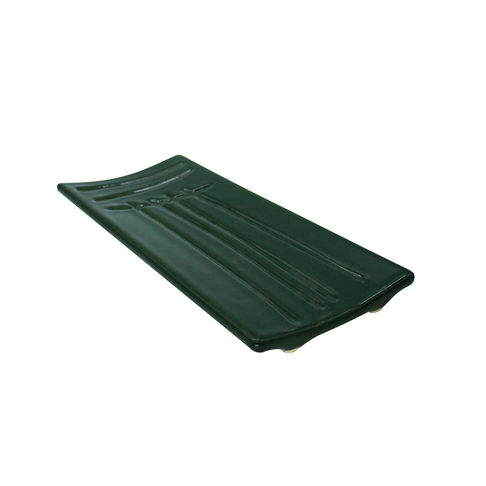 Charola Rectangular 27x11.5 cm Verde Brillante Midori Uni