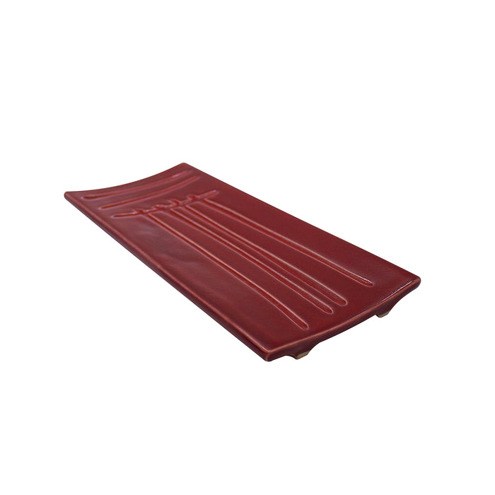 Charola Rectangular 27x11.5 cm Rojo Brillante Aka Uni