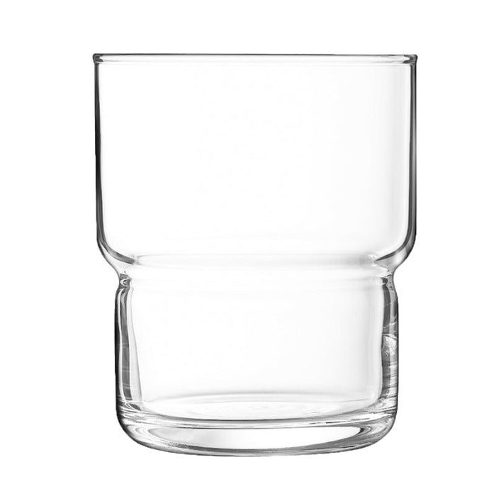 Vaso Old Fashion Apilable 9 Oz Templado Log