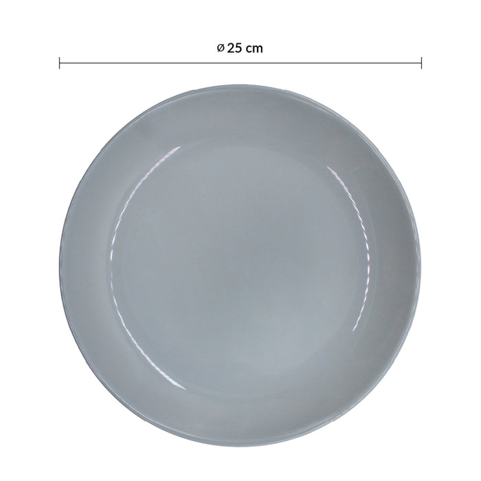 Plato Coupe 25 cm Vidrio Templado Opal Granit Evolutions