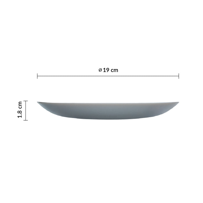 Plato Coupe 19 cm Vidrio Templado Opal Granit Evolutions