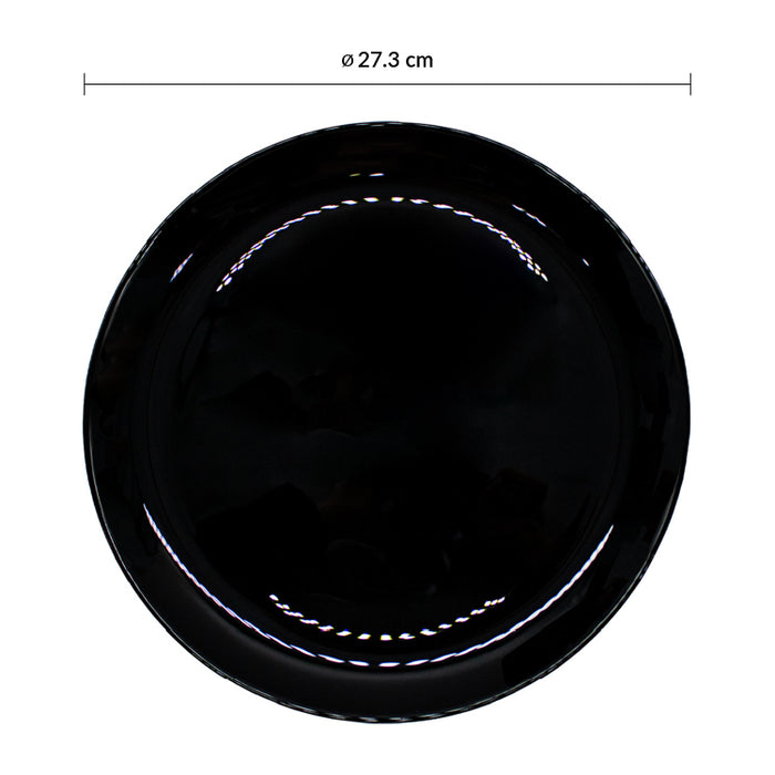 Plato Coupe 27.3 cm Vidrio Templado Opal Negro Evolutions