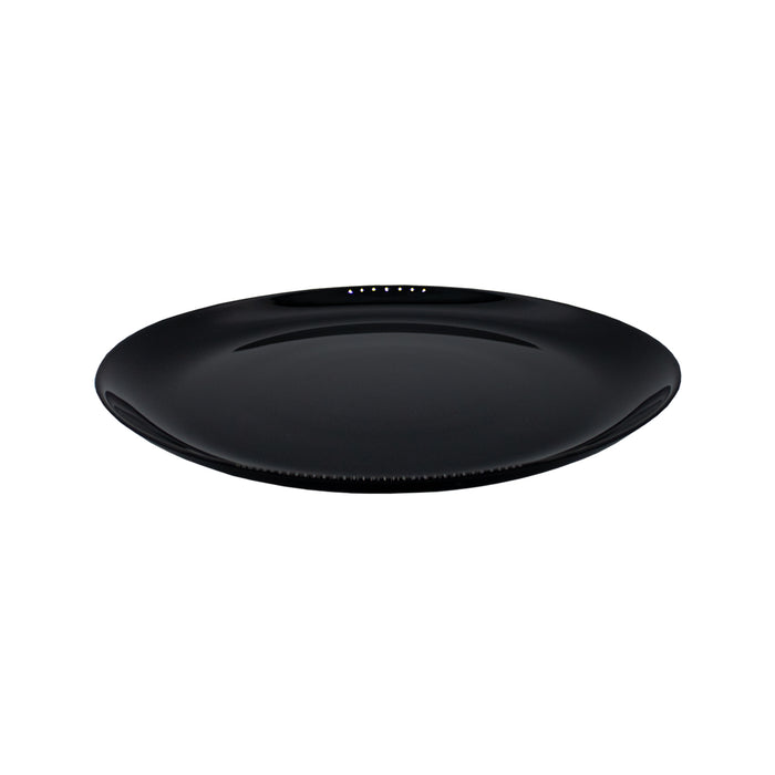 Plato Coupe 25 cm Vidrio Templado Opal Negro Evolutions